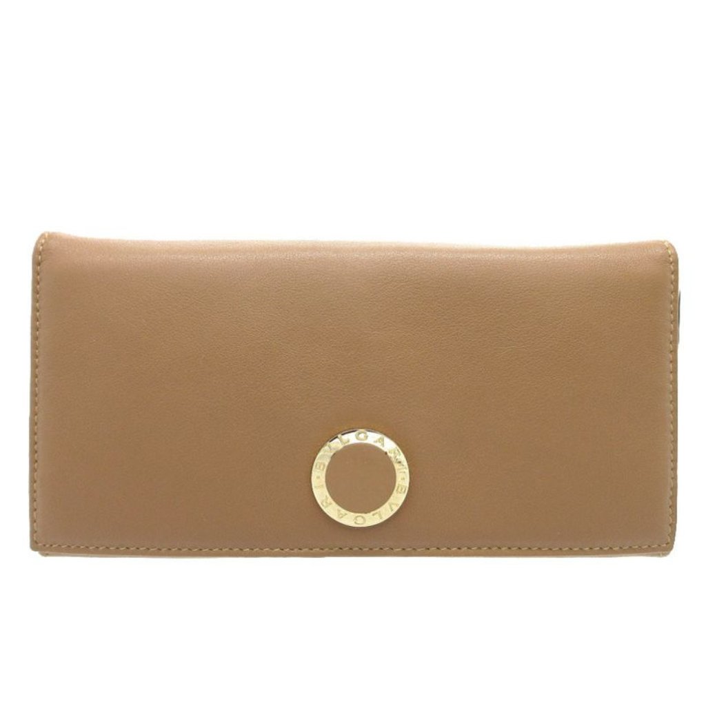 Bvlgari Corole Long Wallet Leather Brown 0391